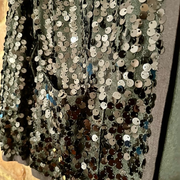 DKNYC Black Sequin Boxy Jacket/Cardigan - Picture 4 of 6